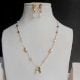 Handmade Brass Metal Jewellery Butterfly Necklace Set
